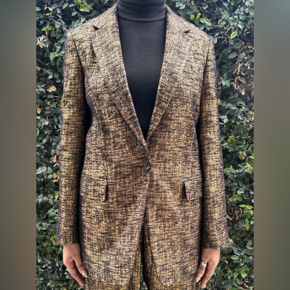 Dries Van Norton “Blanchett” Metallic Blazer